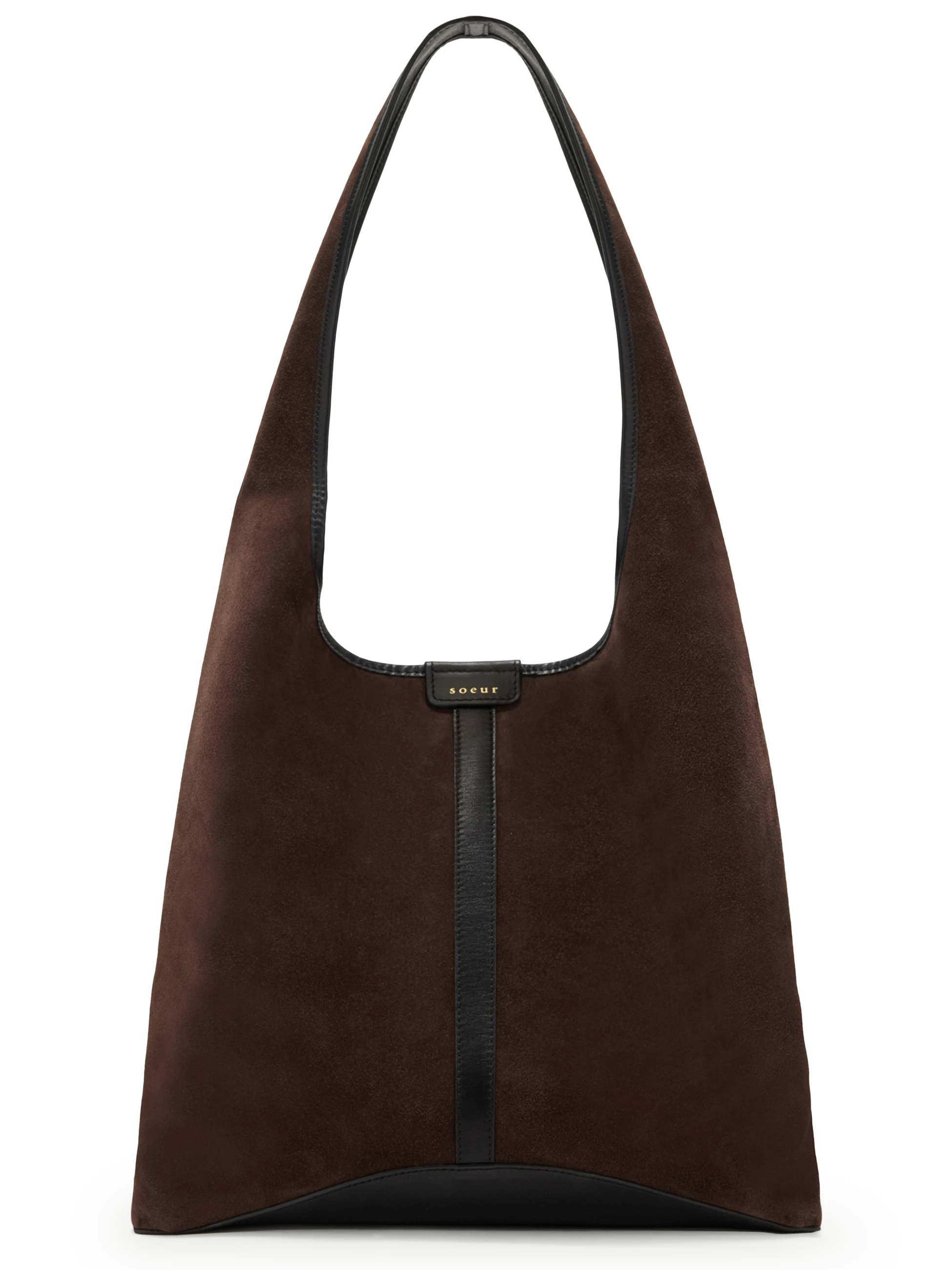 Borsa Soeur Delice in pelle marrone scuro