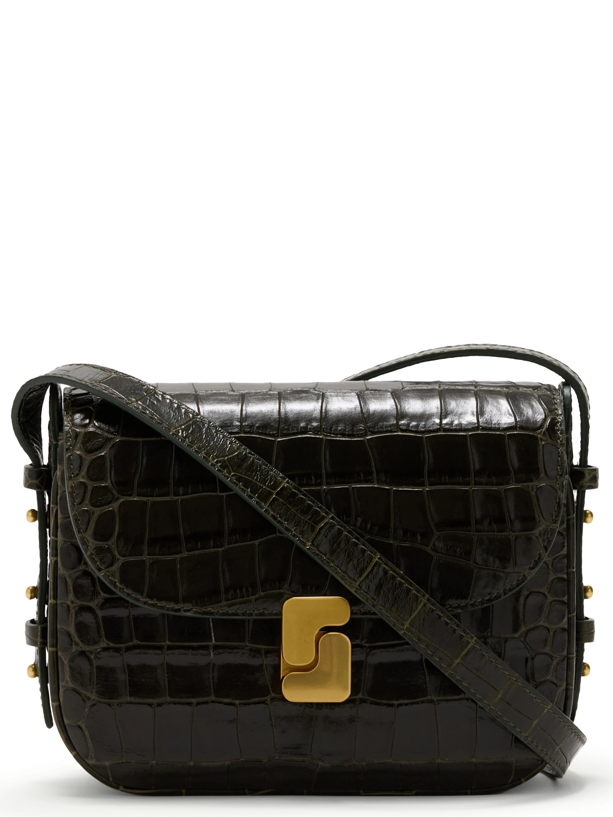 Borsa Soeur Bellissima Mini in pelle stampata verde