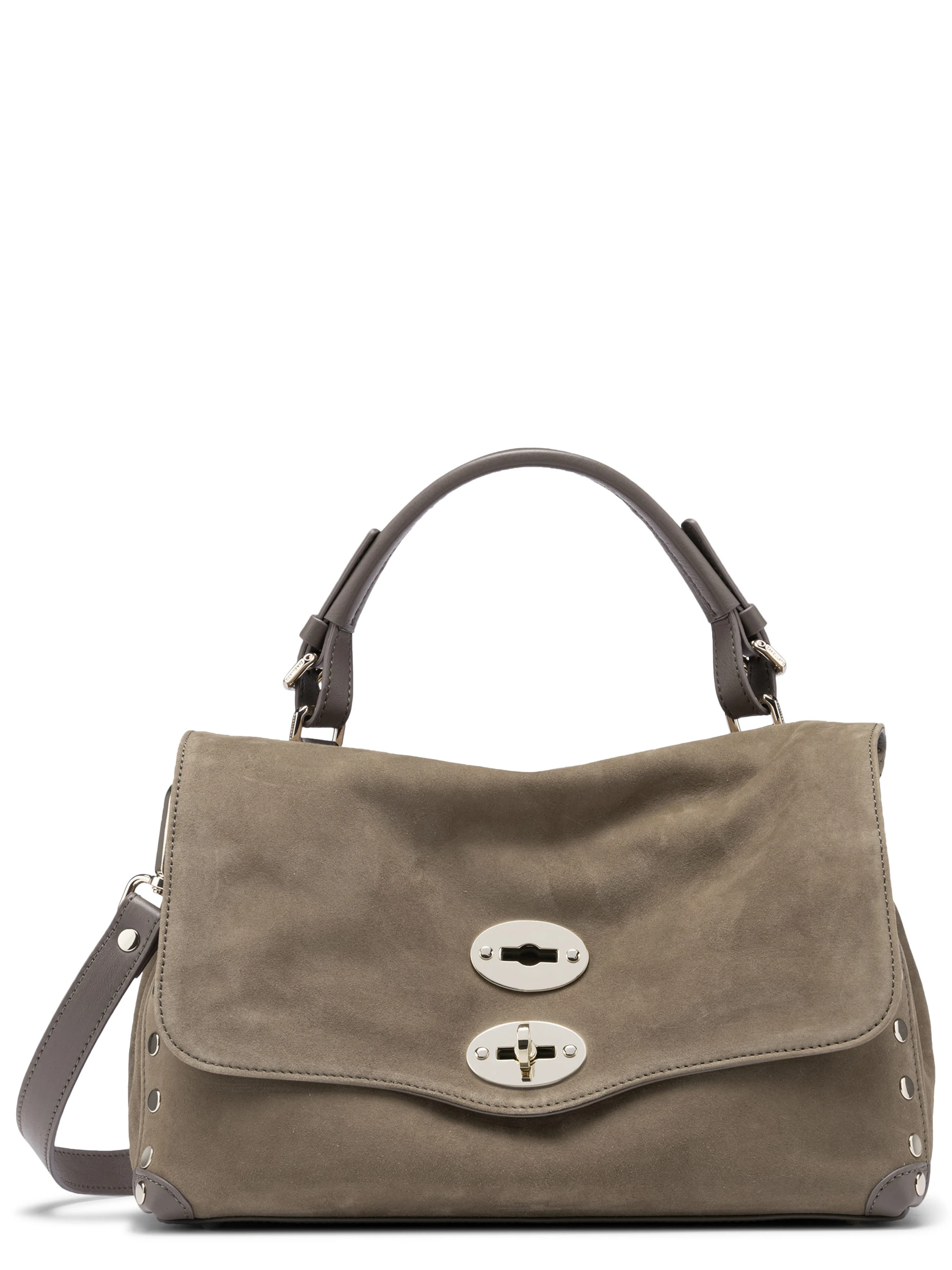 Borsa Zanellato Postina Zashmere Small in camoscio verde
