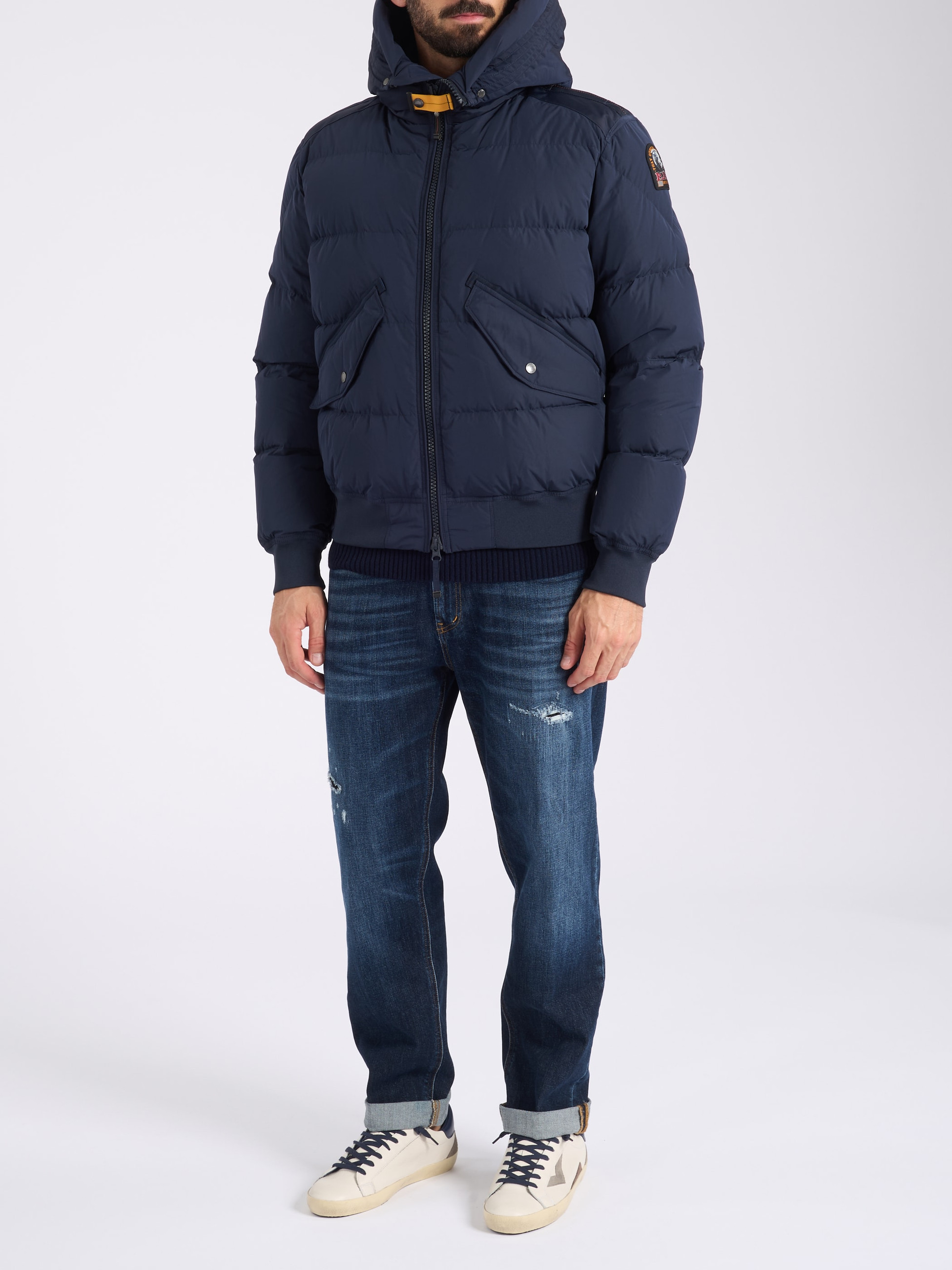 Parajumpers Wilmont Bomber Jacket in Blue Technical Fabric | H-Brands