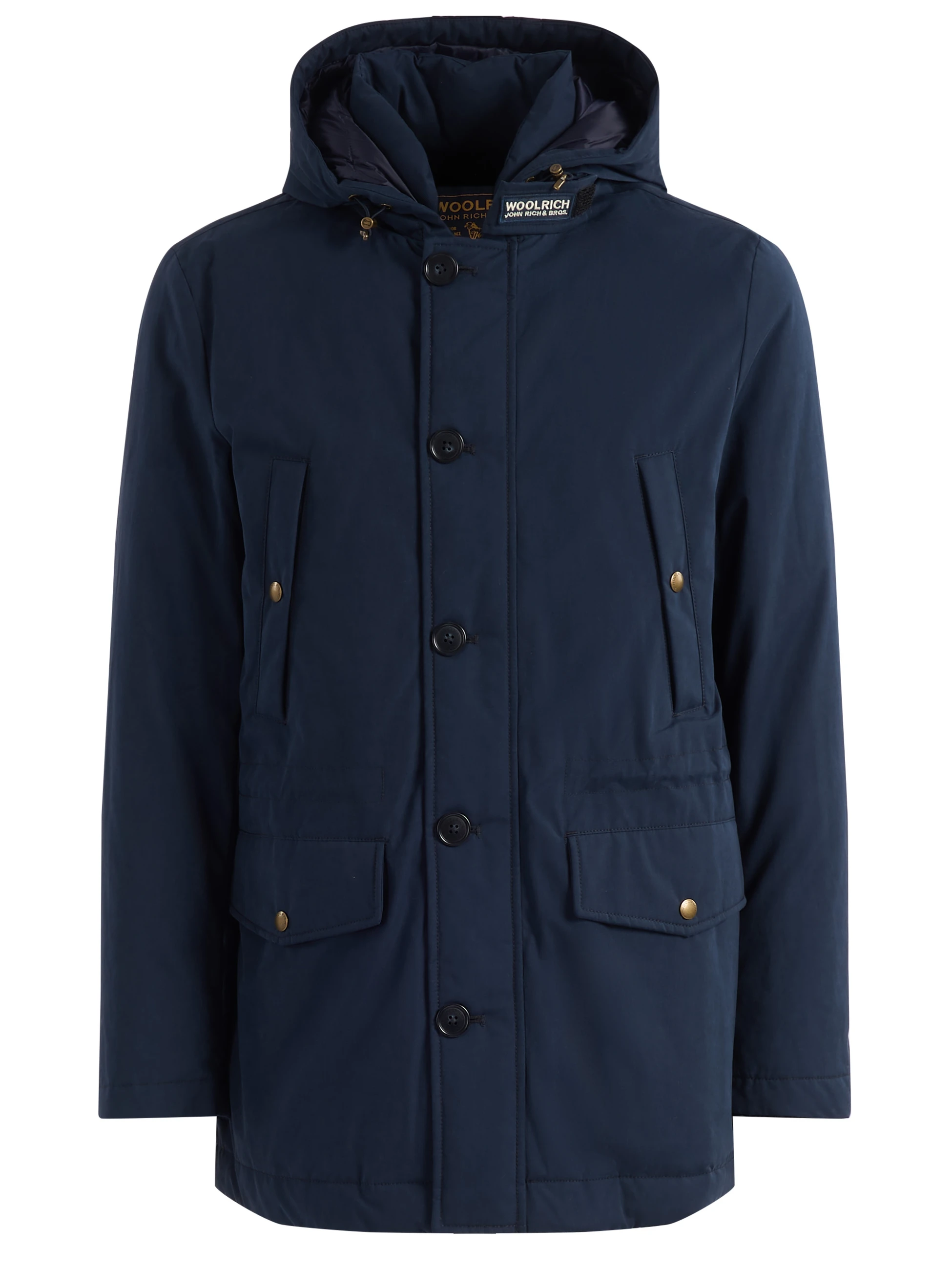 Parka Woolrich Mountain Cloth in tessuto tecnico blu