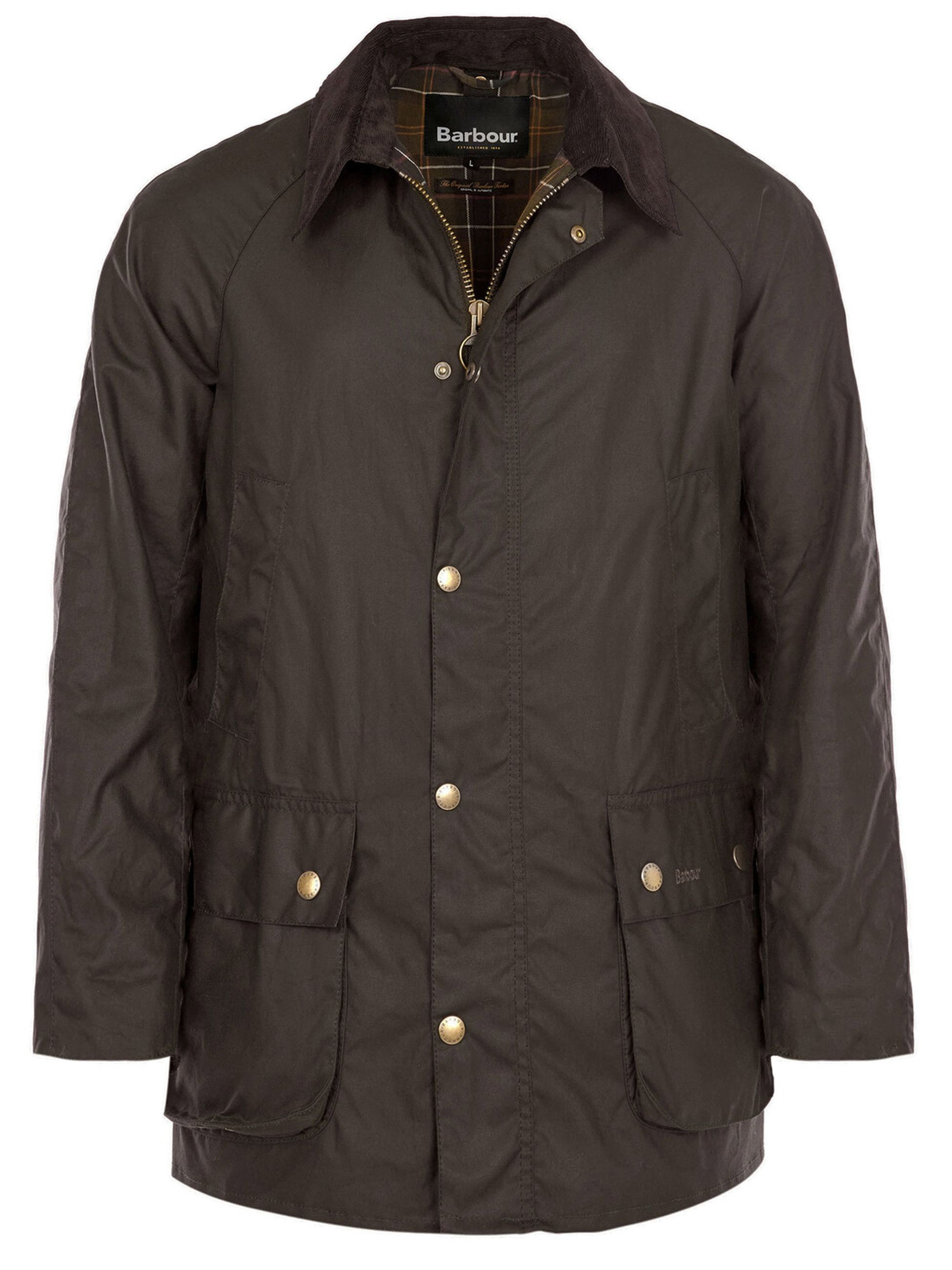Giacca cerata Barbour Ashby in cotone verde