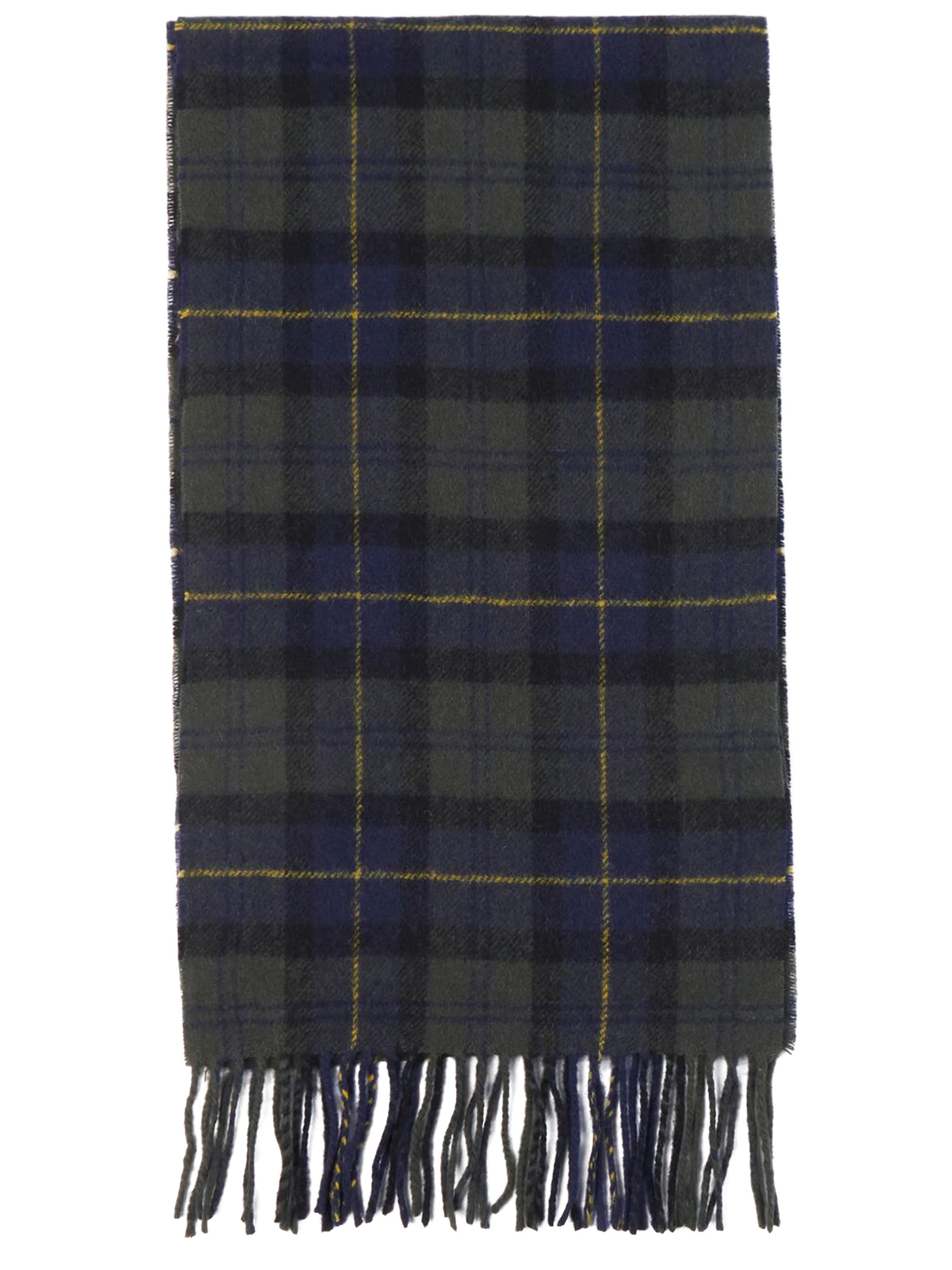 Sciarpa Barbour Tartan in lana verde oliva