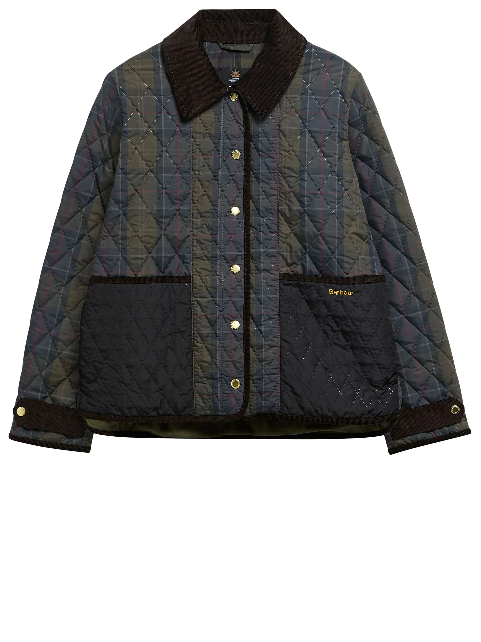 Giacca Barbour Ainsdale in cotone verde a quadri 
