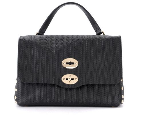 Bag Zanellato Postina Cachemire S in black leather