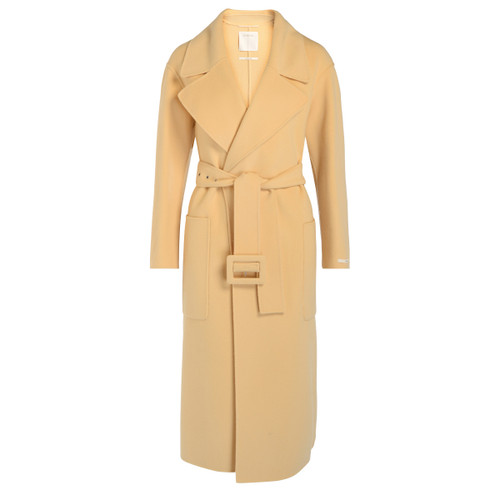 Fitted coat Sportmax Evelin in vanilla wool | H-Brands