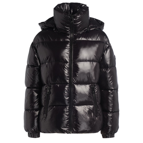 Down jacket short black 1