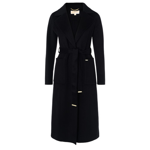 Cappotto Michael Kors nero con cintura