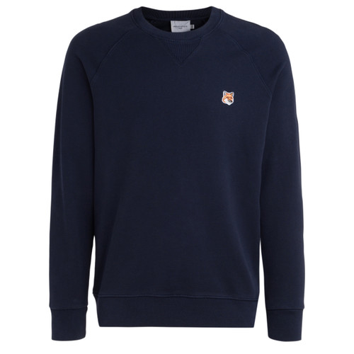 sweatshirt navy fox head patch 1