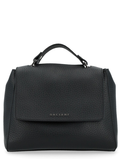 Hand bag Orciani Sveva Small in black grained leather