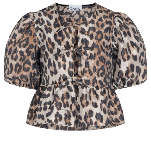 jacquard blouse  leopard 1