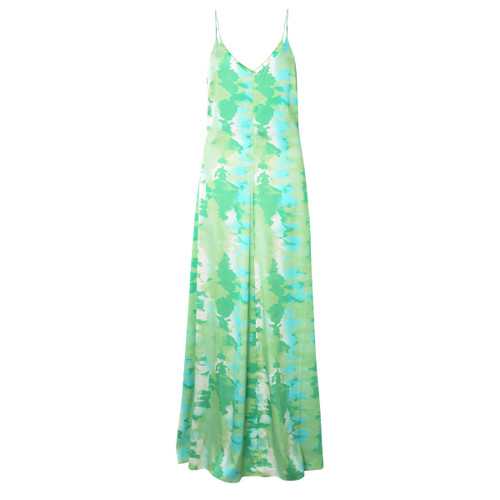 slip dress satin lily green 1