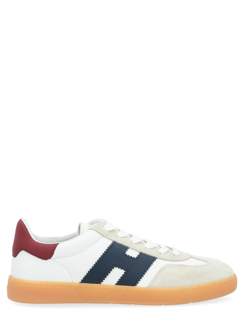 Sneakers Hogan Cool in suede e pelle bianca, blu e rossa