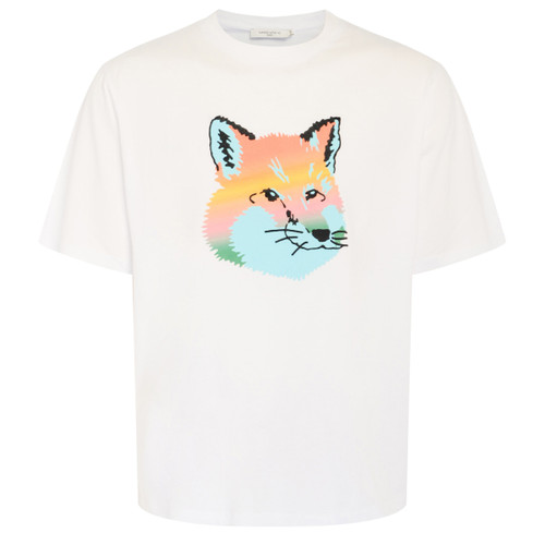 tshirt vibrant fox head white 1