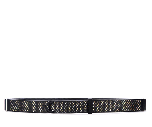 Belt Orciani Bull black with studs