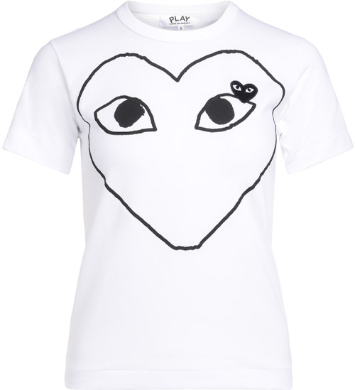 camiseta blanca corazón negro 1