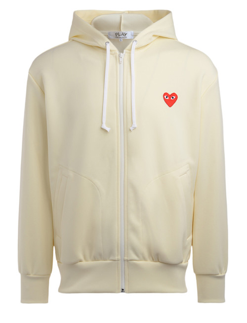 Sweatshirt Comme Des Garçons PLAY ivory with red heart