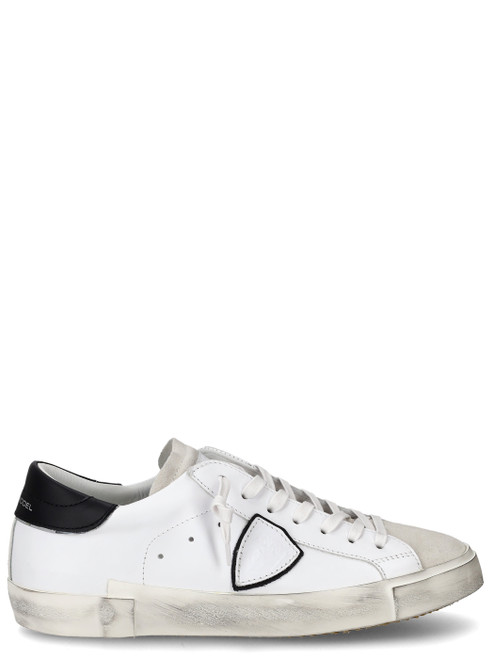 Sneaker Philippe Model Paris X da uomo in pelle e suede bianca e nera