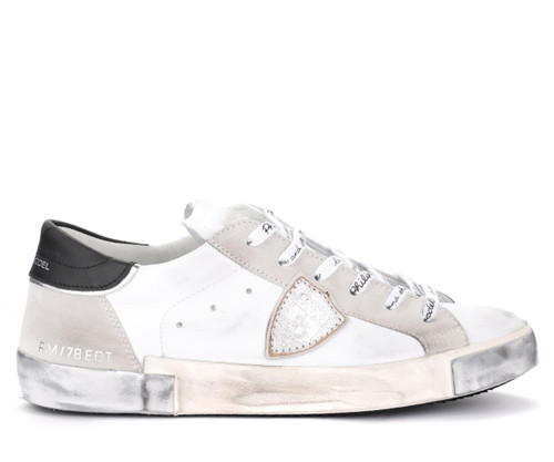 Baskets Philippe Model Paris X en cuir et daim blanc