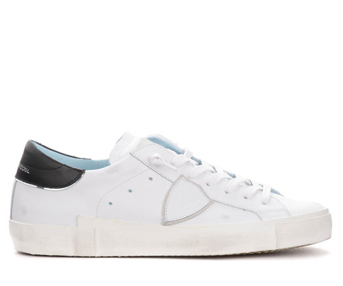 Zapatilla de hombre Philippe Model Paris X en cuero blanco