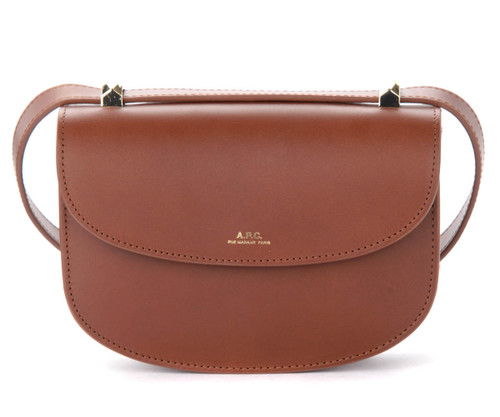 Shoulder bag A.P.C. Geneve Mini in black leather