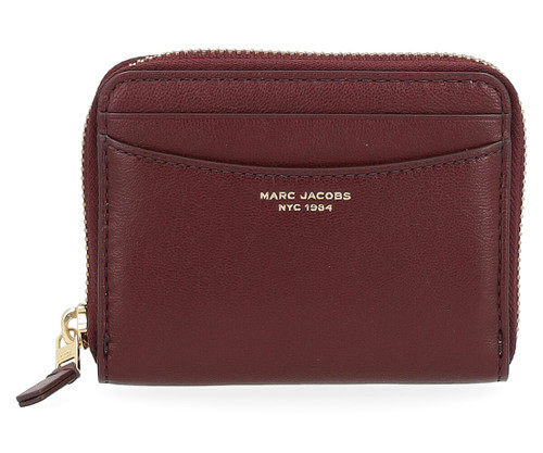 Marc Jacobs Portefeuille 84 Zip Around en cuir rouge bordeaux