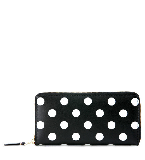 Comme Des Garçons Wallets black wallet with white polka dots
