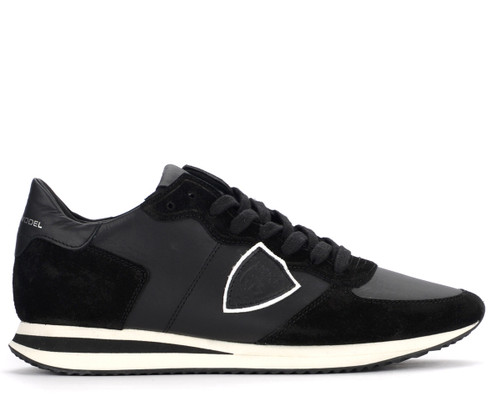 Sneaker Philippe Model Tropez X in black leather and suede
