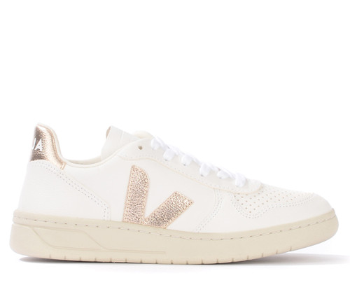 Sneaker Veja V-10 bianca e oro