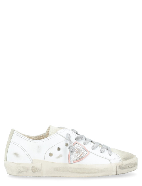 Sneaker Philippe Model Paris X bianca, argento e rosa