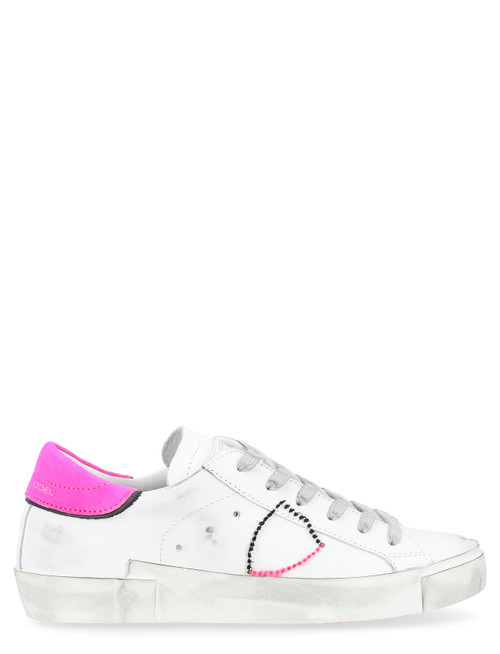 Sneaker Philippe Model Paris X  bianca e fucsia