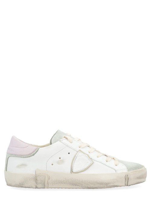 Zapatilla Philippe Model París X blanco y rosa suave