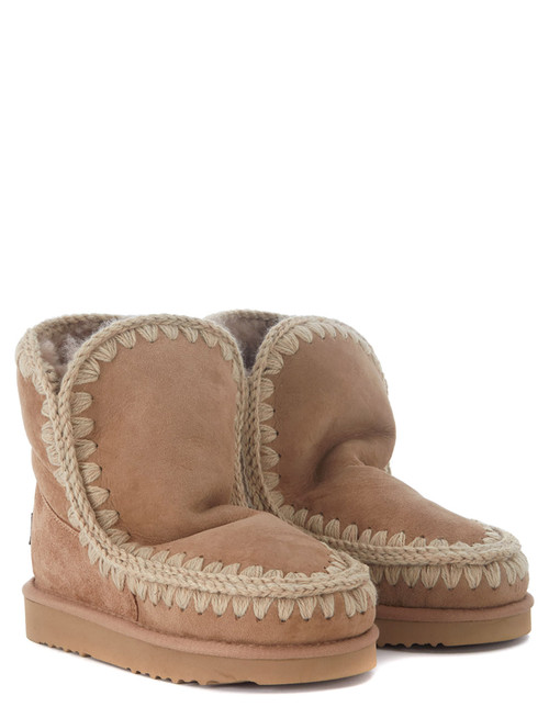 Mou 18 ankle boots in vintage cognac-colored sheepskin | H-Brands