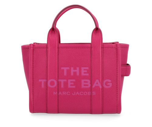 Marc Jacobs Tasche The Leather Kleine Tragetasche aus fuchsiafarbenem Leder