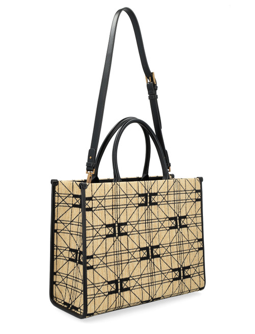 Shopper bag Elisabetta Franchi in raffia