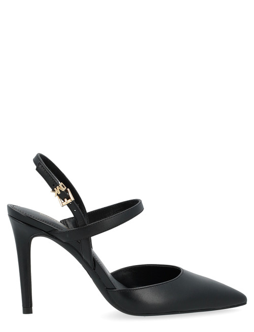 Heeled sandal Michael Kors Ava Flex in black leather