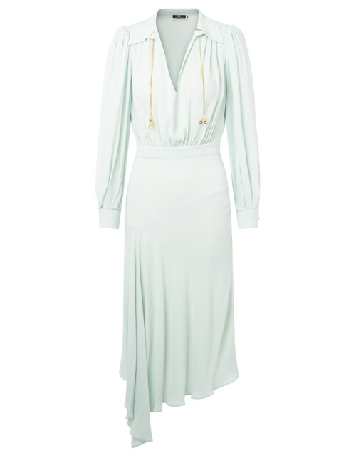 Robe de chemisier Elisabetta Franchi teal avec jupe asymétrique