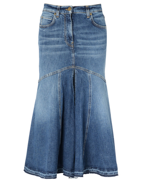 Pinko Midirock aus Denim im Vintage-Stil