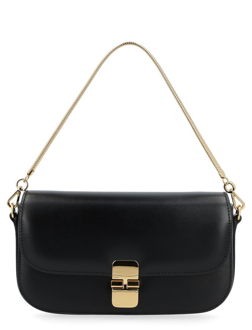 Pochette A.P.C. Grace Chain en cuir noir