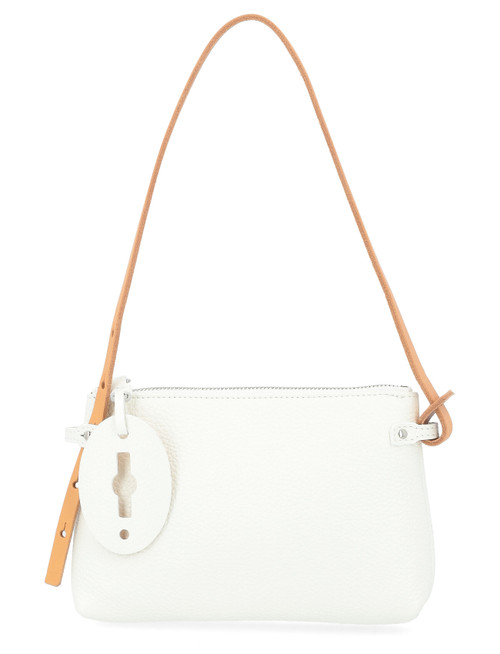 Bolso de mano de Zanellato Tuka Baby en piel blanca