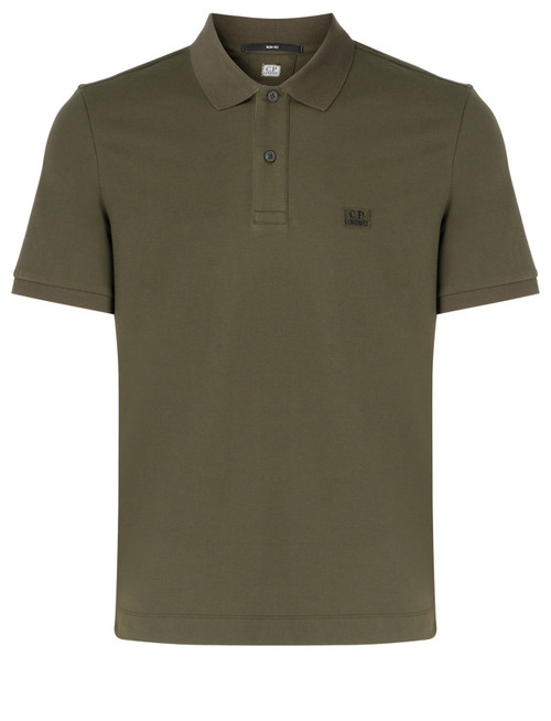 C.P. Company Polo en tissu extensible vert