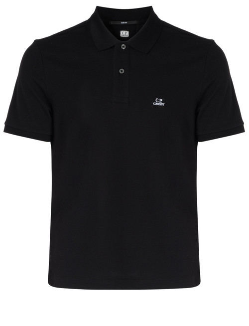 C.P. Company Polo en coton stretch noir