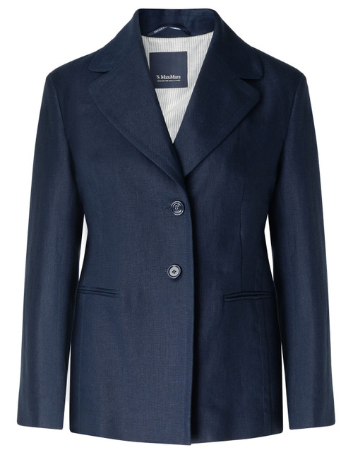 Blazer 'S Max Mara aus blauem Leinen