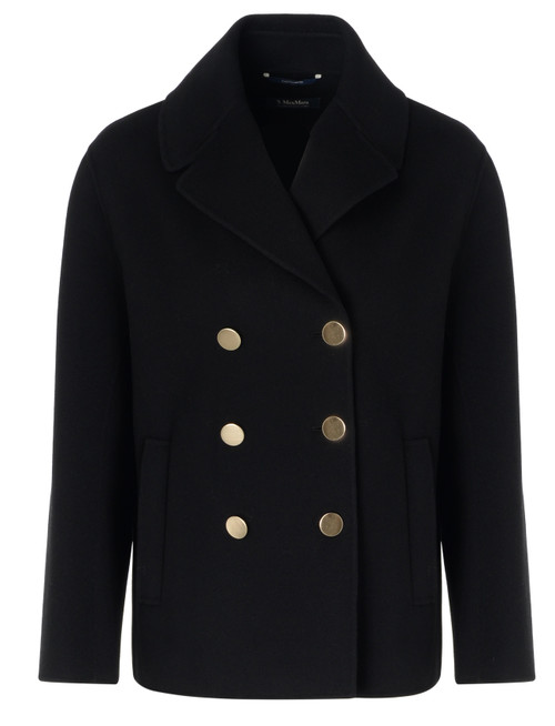 Cappotto Peacoat 'S Max Mara Margot in lana nera