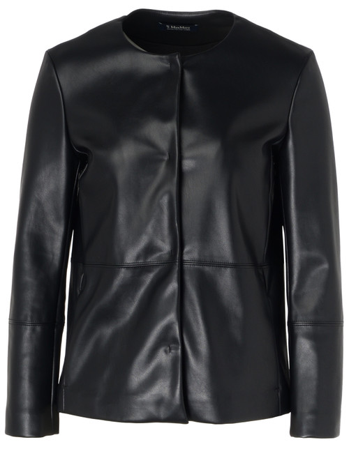 Chaqueta 'S Max Mara en tejido recubierto negro