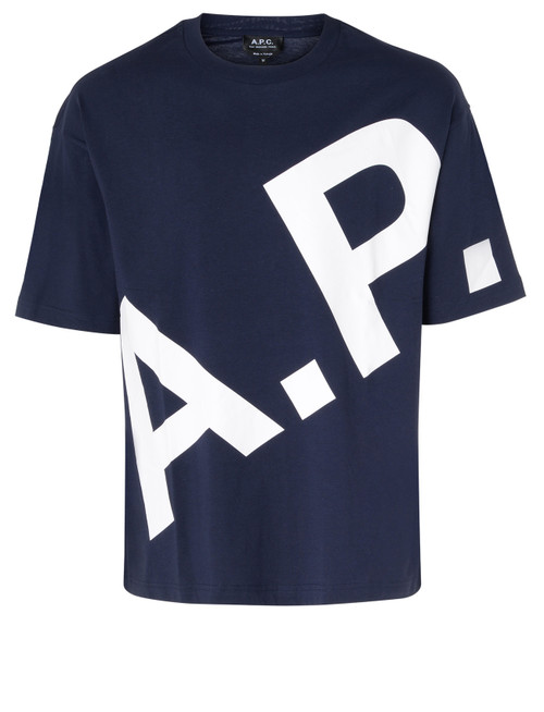 Camiseta A.P.C. Lisandro azul con maxi logo