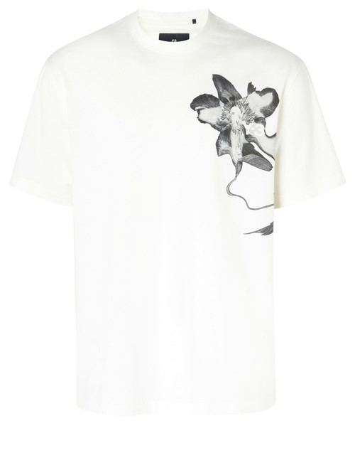 Camiseta Y-3 blanco con estampado