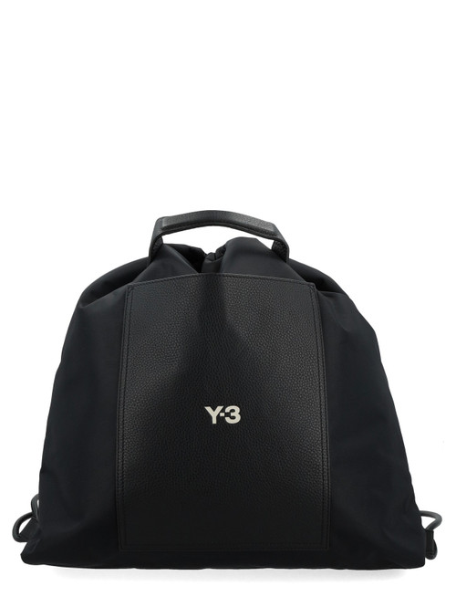 Backpack Y-3 black with embossed logo