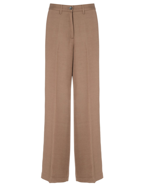 Cigar-colored palazzo pants Nine In The Morning