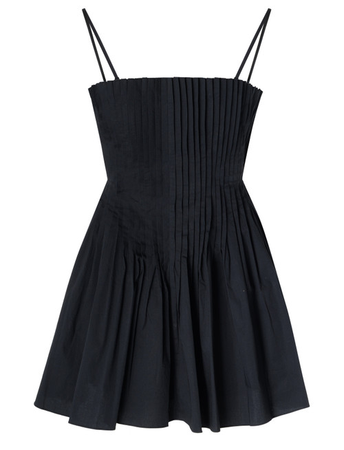 Mini robe en coton noir Staud